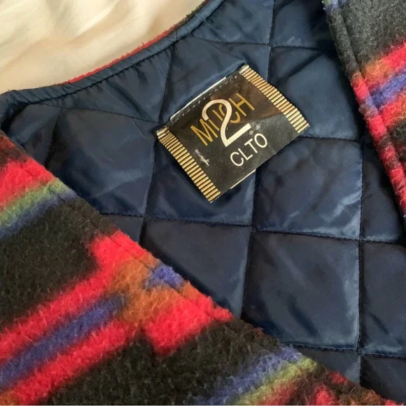 VINTAGE colourful fleece vest - Picture 3 of 12